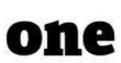 One